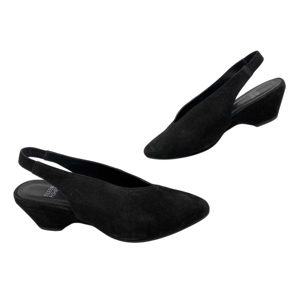 Eileen Fisher Black Slingback Heels | Womens 6.5